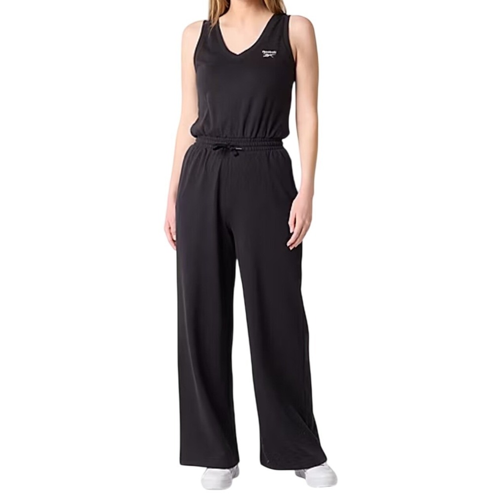 Reebok Identity Romper Women's Size S Black Sleeveless‎ Training Jumpsuit Sporty